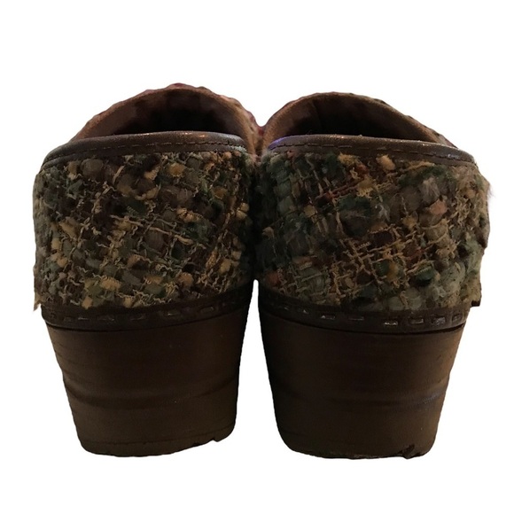 Sanita Green Woven Tweed Tilly Closed Professional Danish Clog - Picture 8 of 12